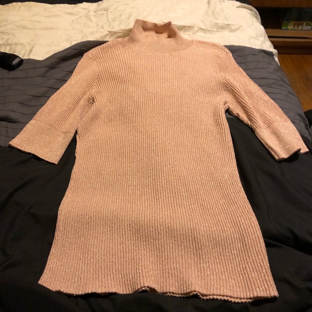 Worthington Rose Lurex Turtleneck